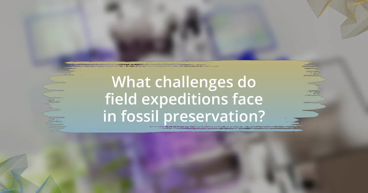 What challenges do field expeditions face in fossil preservation?