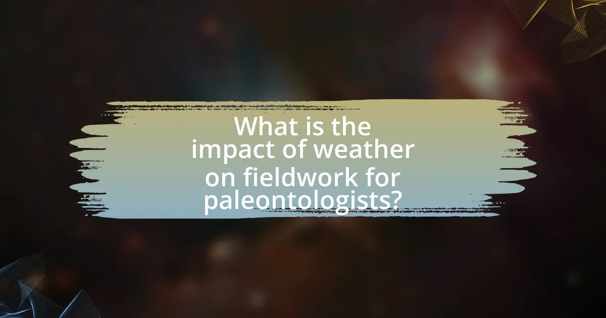 What is the impact of weather on fieldwork for paleontologists?